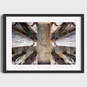 Ancient Egypt Dendera Temple Ceiling Photo Print - Historic Wall Art on Various Materials