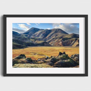 Landmannalaugar Print – Iceland Highlands Wall Art Landscape