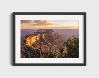Grand Canyon Wall Art Print, Sunset Landscape Photography, Arizona Desert Canyon Decor, National Park Nature Art