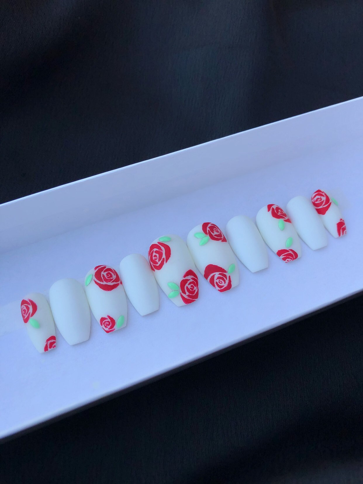 Flower Press on Nails Press on Nails Floral Press on Nails Etsy