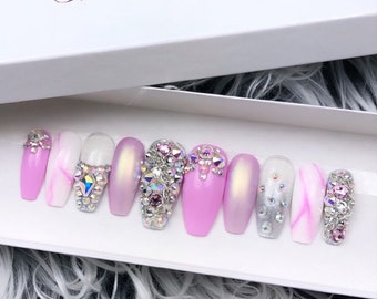 Valentines day gifts ~ Press on nails ~ Press on nails UK ~ Chrome nails ~ Crystal nails ~ False nails ~ Fake nails ~ Coffin nails ~