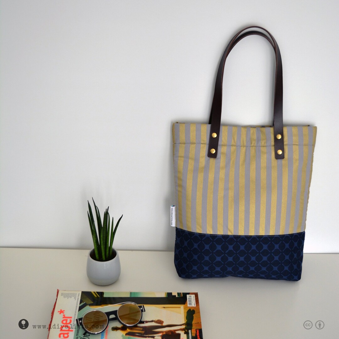 Padded Tote Bag. Made With Japanese Fabrics. Handles Made of Etsy