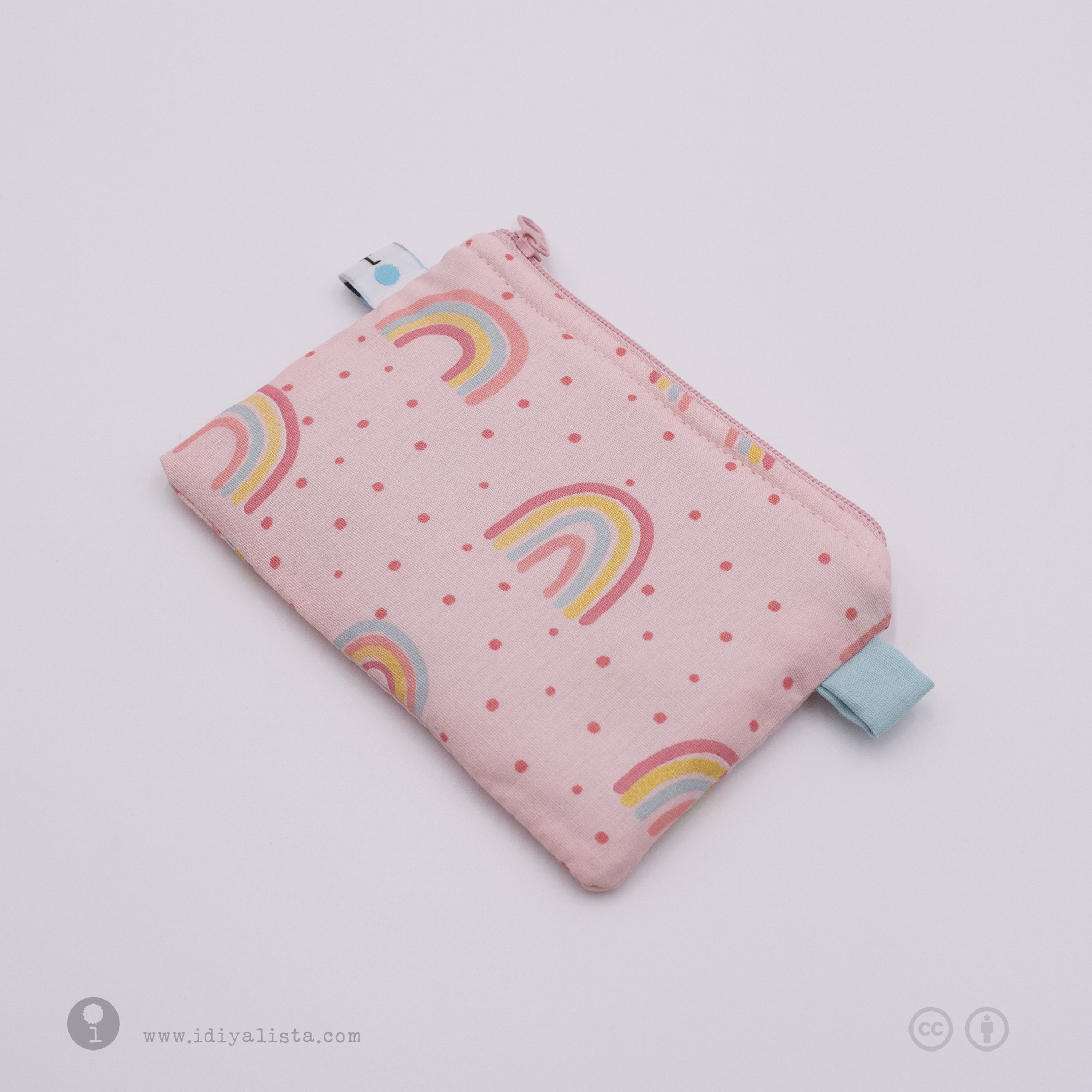 Small zipper pouch. Woman Essentials. Card wallet. Tea bags