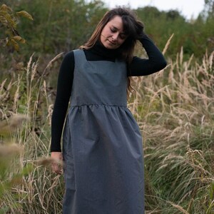 Boho Midi Striped Dress, Dress Made of Cotton Fabric with Silk, Boho Dress, Striped Dress, Long Dress, Dress with Pockets, Pocket Dress image 1