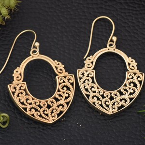 925 Sterling Silver Filigree Earrings/Silver Dangle Drop Earrings/Handmade Silver Earrings/Filigree Earrings/Gift For Her/Mother&#39;s Day Gift