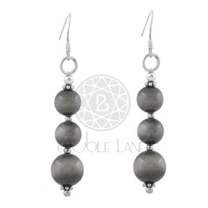 Howlite Earrings, 925 Sterling Sliver Earrings, Howlite Gemstone Drop Earrings, Women Earrings, Minimalist Earrings, Howlite Jewelry Gift