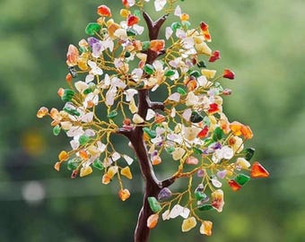 Chakra crystal tree, healing Crystal tree, Gemstone tree, tree of life, bonsai tree , seven Chakra Tree, Gem crystal Tree , crystal gift.