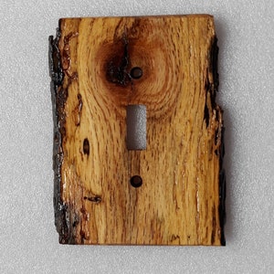 Live Edge Extreme Rustic Solid Oak Log Switch and Outlet covers