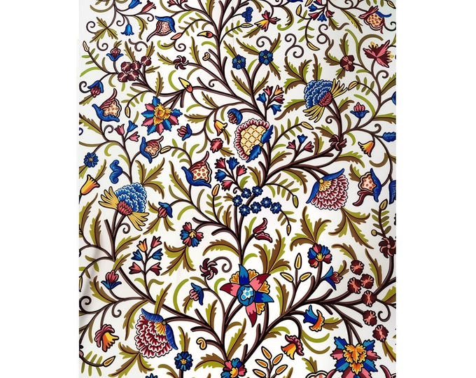 Free Shipping/ Hand-Embroidered Window-Door Curtains- Cotton- Linen/ Multi-colored Flower Embroidered Curtain-II