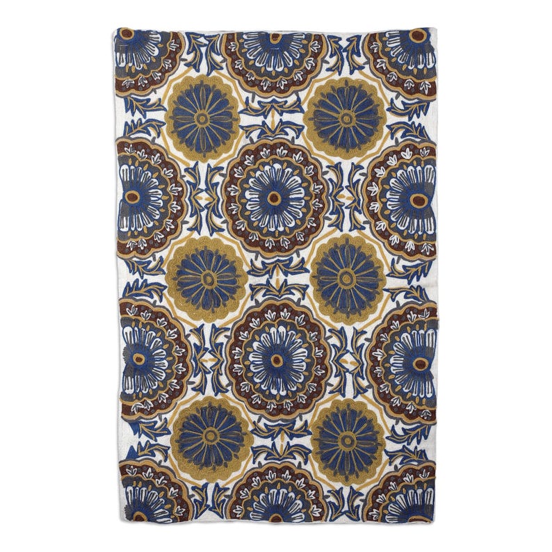 TraditionalApplique Wool Tapestry Rug - Thumbnail 3