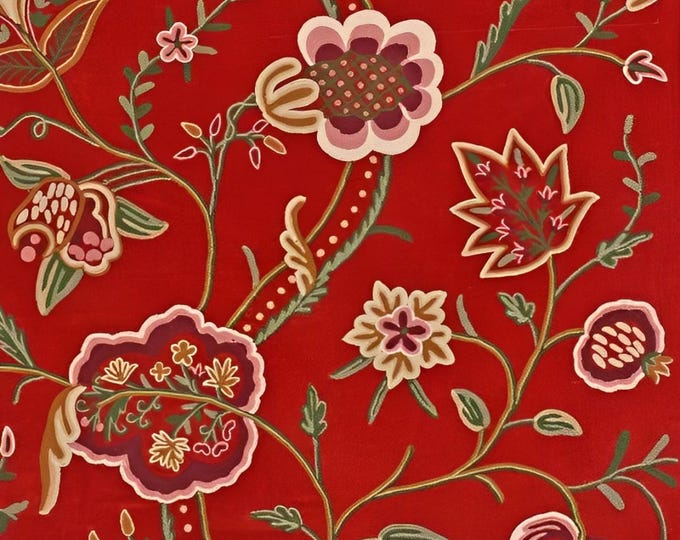 Free Shipping/ Hand-Embroidered Window-Door Curtains- Cotton-Wool/ Multi-color
