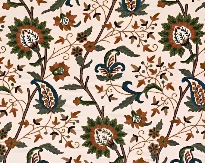 Free Shipping/ Hand-Embroidered Window-Door Curtains- Cotton-Wool/ Multi-color