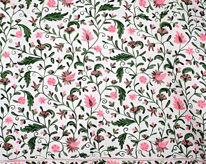 Free Shipping/ Hand-Embroidered Window-Door Curtains- Cotton-Wool/ Multi-color