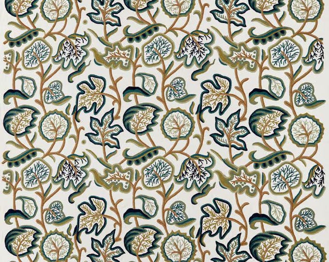 Free Shipping/ Hand-Embroidered Window-Door Curtains- Cotton- Linen/ Chinar Multi-color