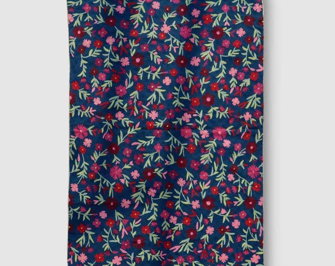 Free Shipping/ Chain stitch Hand Made Hand Embroidered Floor/ Wall Wool Rug/ Cotton backing