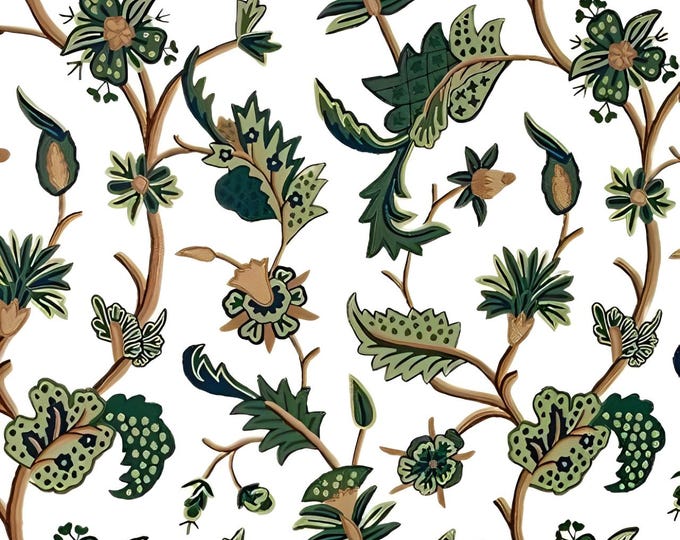 Free Shipping/ Hand-Embroidered Window-Door Curtains- Tree of life Crewel Embroidered Curtain