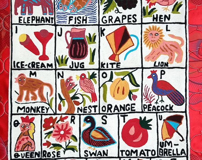 Cozy Kids Play Rug - Handmade with Love and Free Shipping/Alphabet rugs/ Kids play