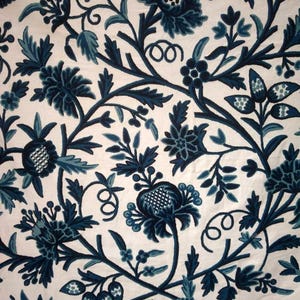 Free Shipping/ Hand-Embroidered Window-Door Curtains- Cotton- Linen/ Dual-tone Flower Embroidered Curtain