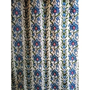 Free Shipping/ Hand-Embroidered Window-Door Curtains- Cotton- Linen/ Tin-tone Flower Embroidered Curtain