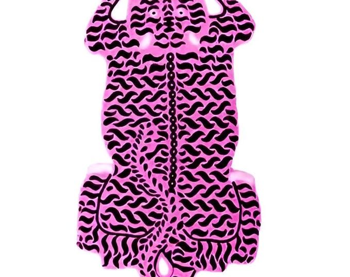 Free Shipping/ Tiger Rug Hand Made Hand Embroidered Floor Wall Rug