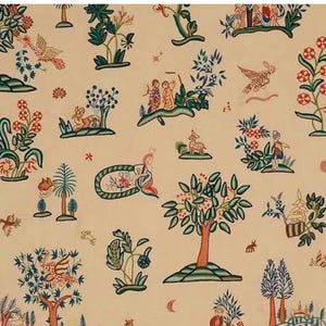 Free Shipping/ Hand-Embroidered Window-Door Curtains- Cotton- Linen/ Jungle Folio Nature Crewel Embroidered Curtain