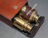 Brass Telescope Polished And Leather Bound Marine Nautical Spyglass Handheld Vintage Victorian Telescope Monocular Birthday Valentiane Gifts