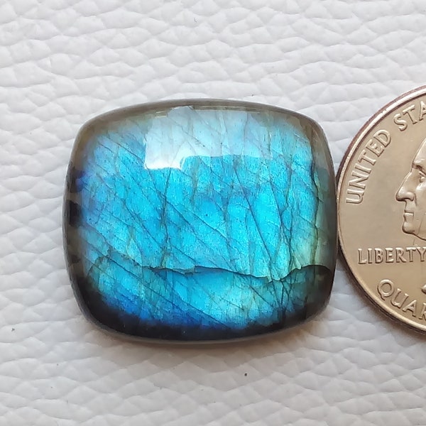 25x23x8mm Blue Gems Labradorite Cabochon Cushion Shape Amazing Labradorite Gemstone Mirror Polished Designer Jewelry