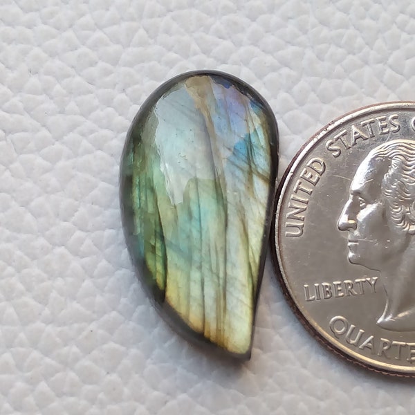 Natural  Labradorite Cabochon Gemstone 26x14x7mm, Freeform Labradorite Gemstone Cabochon Both side Polished  19.7-Crts