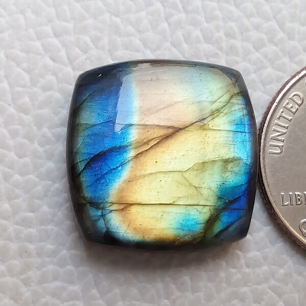 sublime Two Shaded Labradorite Cabochon  21x20x6mm Healing Gemstone Square Labradorite Birth Gemstone Jewellery Stone Jewelry Craft Supplies