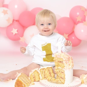 1st birthday Tshirt-Cake smash outfit-First Birthday-I am 1 Tshirt-First birthday onesie