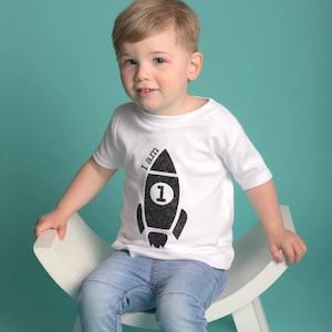 Boys 1st birthday top-Rocket tshirt-boys 1st birthday outfit-1st birthday shirt boy-rocket fashion boy-personalised age top-age tshirt