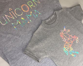 Mommy and Me Outfit-Unicorn Shirts-Unicorn shirt-Mommy and me outfits-Mommy and me shirts-unicorn mama and mini