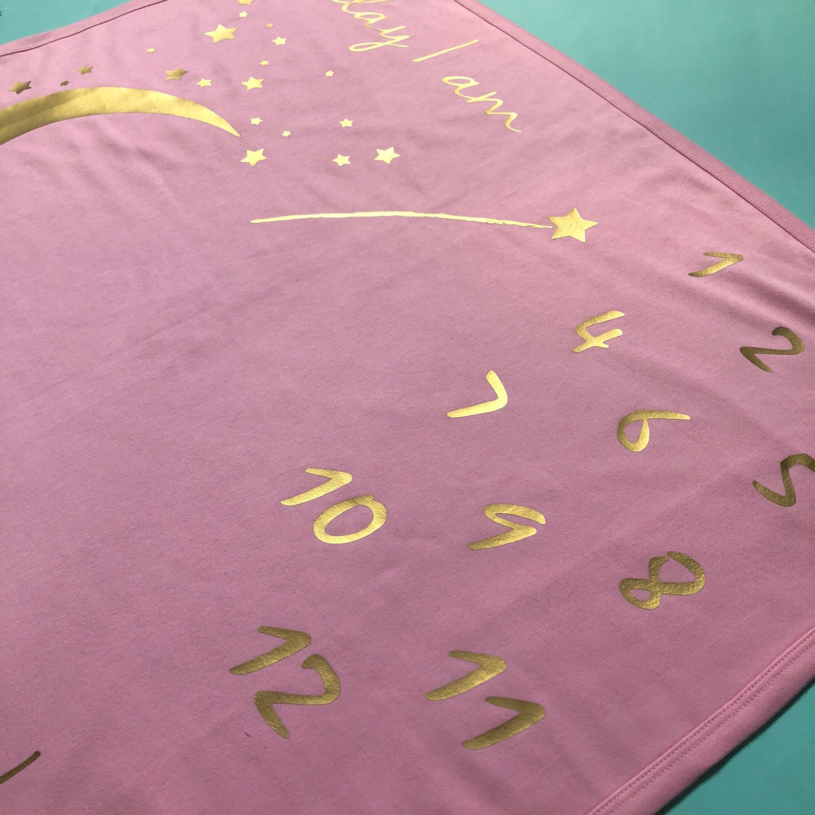 Personalised Baby Age Blanketbaby Age Blanketpersonalised Etsy