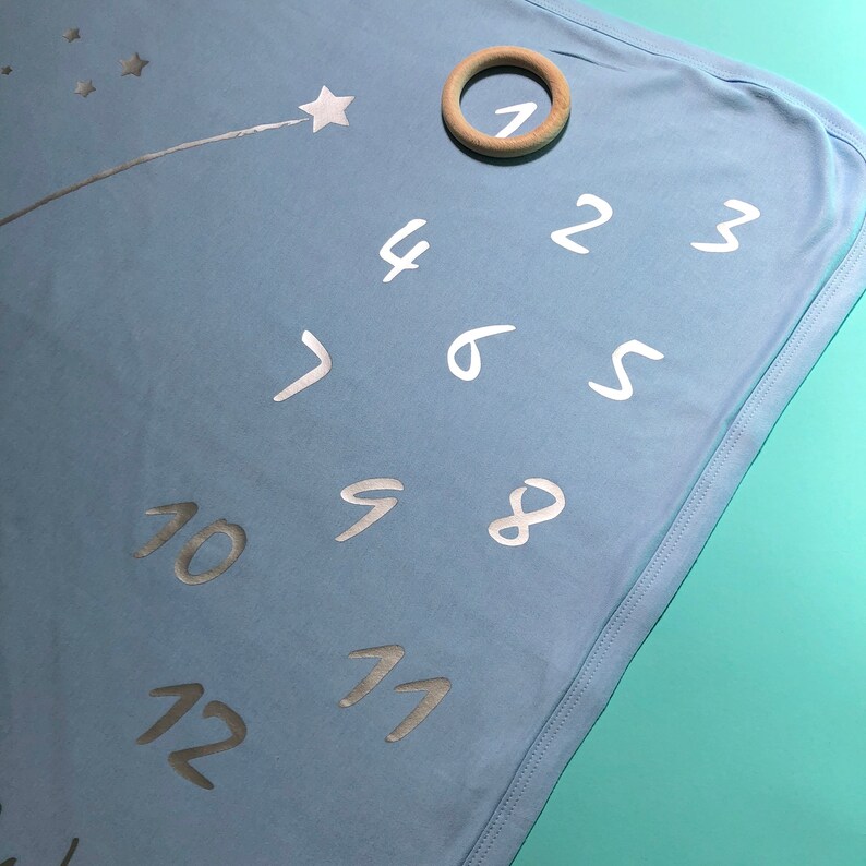 Personalised Baby Age Blanketbaby Age Blanketpersonalised Etsy