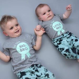 Sibling outfits Personalized gifts Sibling shirts  sibling outfits Big sister shirt Grey gift set Gift for siblings Brother sister outfits