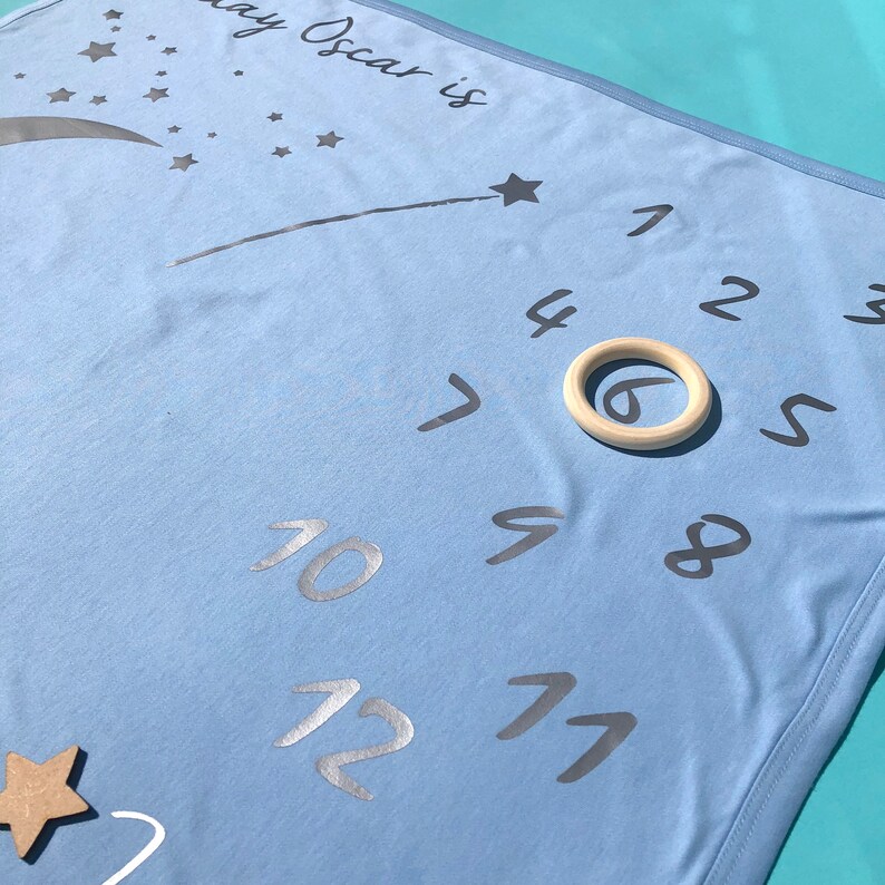 Personalised baby Milestone blanketpersonalised baby age Etsy