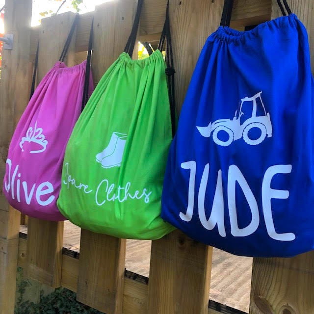 Personalised Owl Gym Bag Swim Bag Nursery Drawstring School PE Kit Sports Kids 