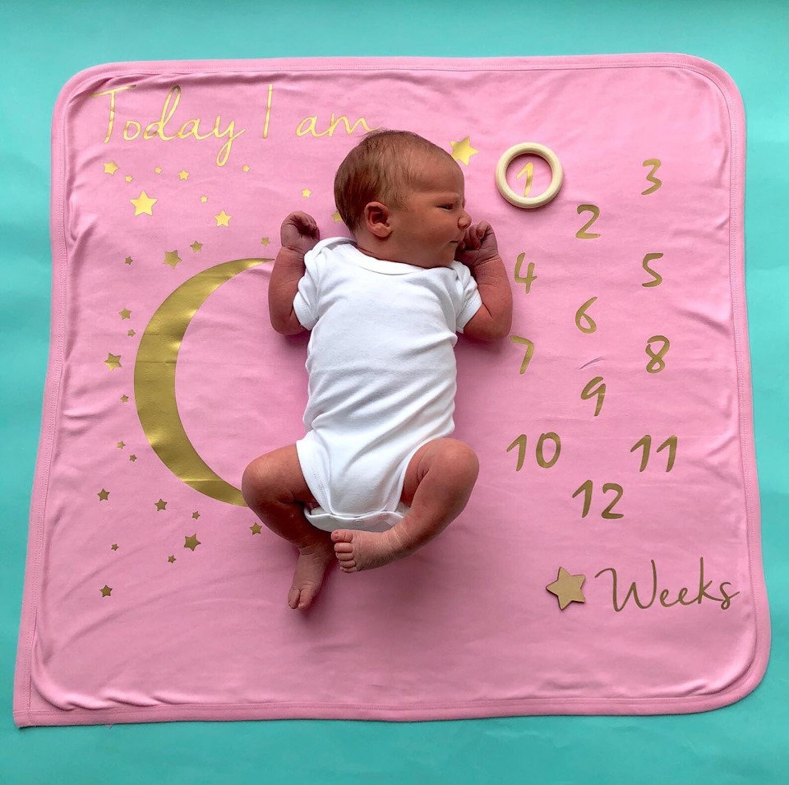 Personalised Baby Age Blanketbaby Age Blanketpersonalised Etsy