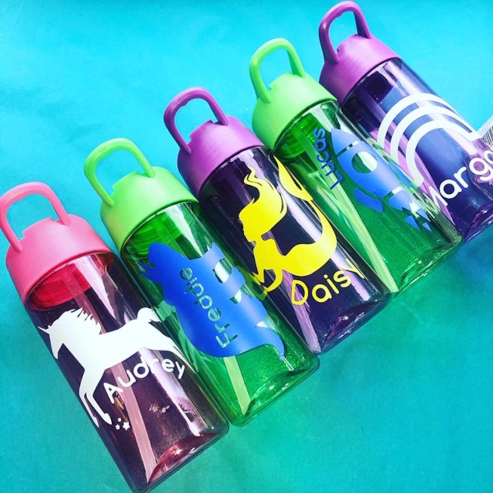 Personalised Kids Name Water Bottlepersonalised Kids Etsy