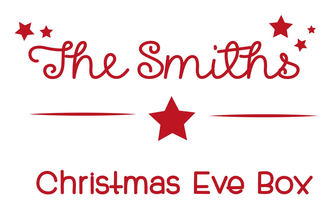 Christmas Eve Box Label DIY Personalised Christmas Eve Box | Etsy