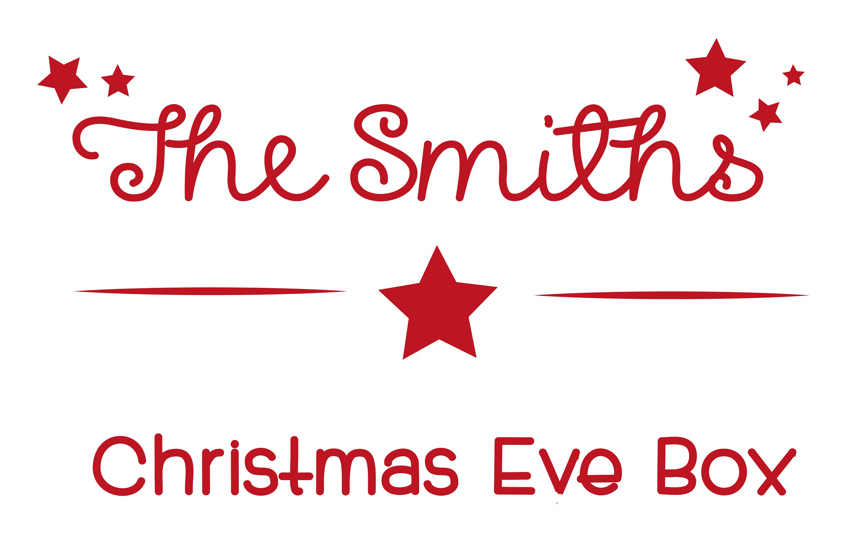 Christmas Eve Box Label DIY Personalised Christmas Eve Box | Etsy