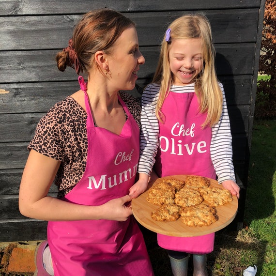 Mom and Daughter Aprons, Personalized Aprons, Mothers Day Gift