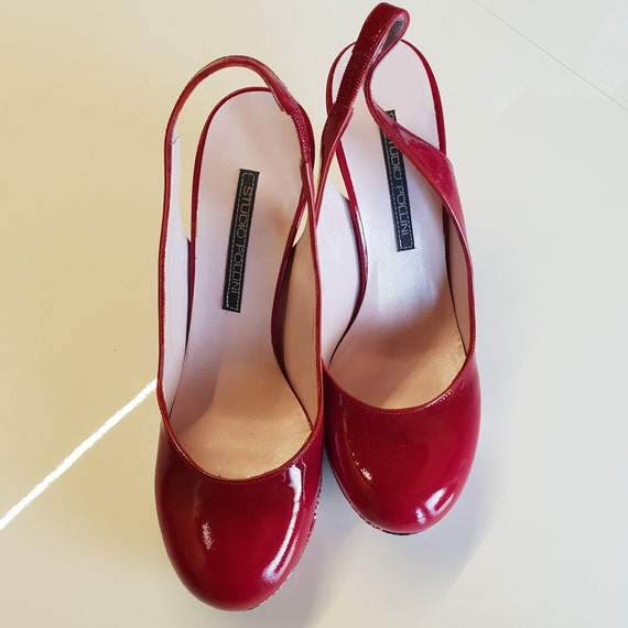 Studio Pollini sandals in red patent leather and … - image 1