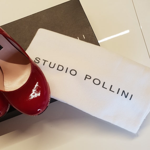 Studio Pollini sandals in red patent leather and … - image 6