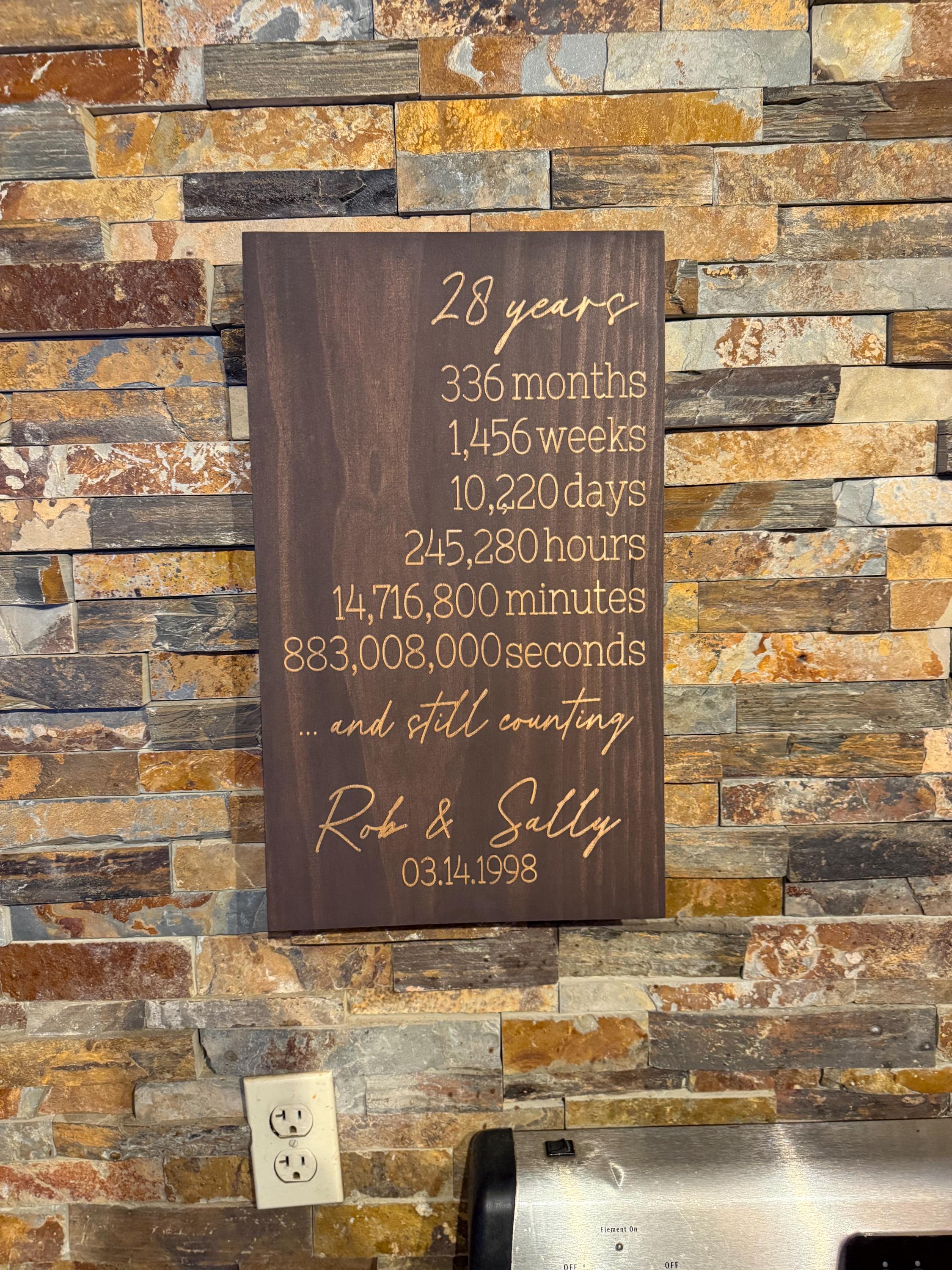 Personalized Anniversary Wooden Sign: Custom Engraved Couple Gift - Etsy
