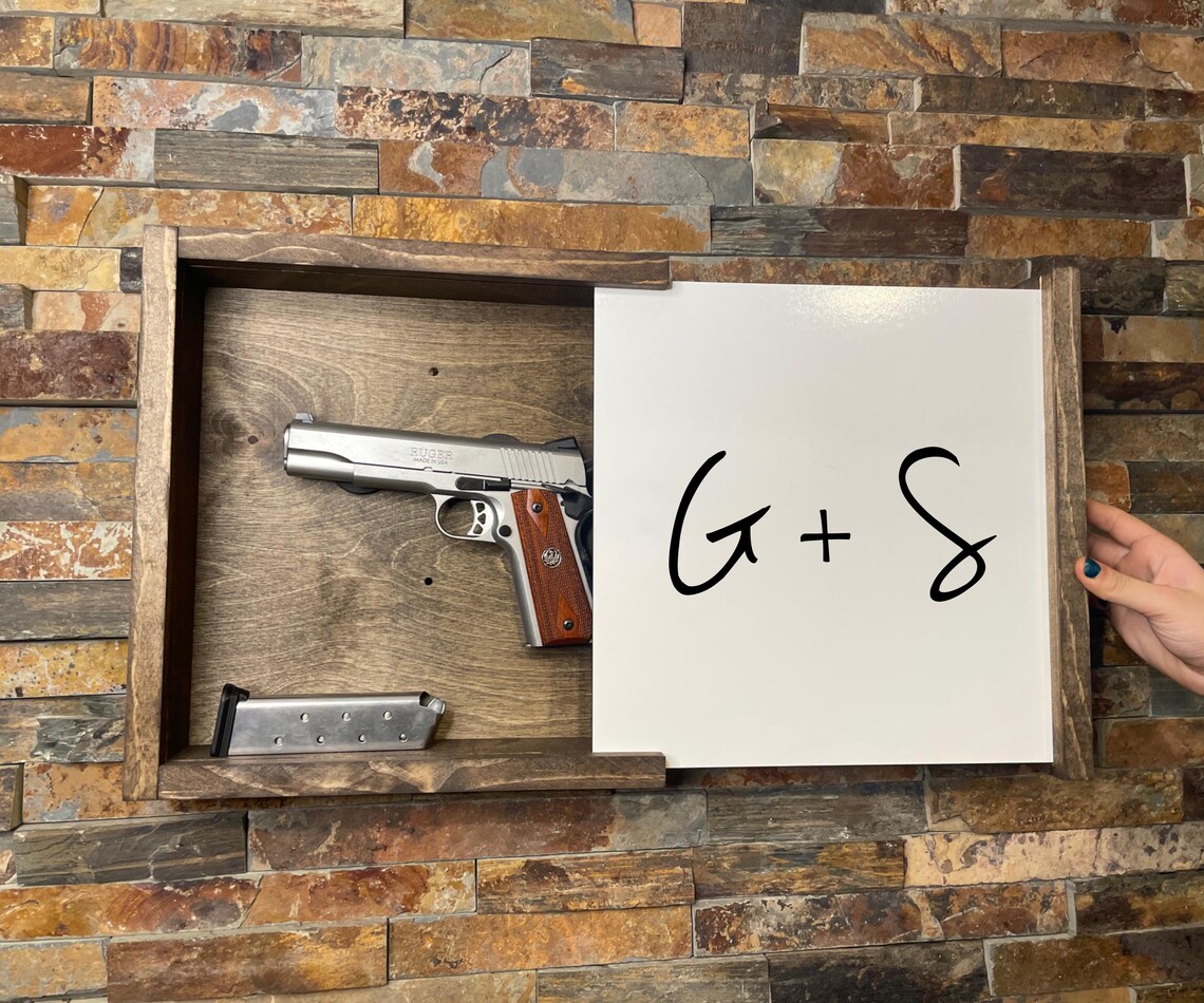Hidden Gun Storage Box – 3D Lettering, Sliding Access - Etsy