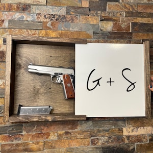 Hidden Gun Storage Box – 3D Lettering, Husband Gift