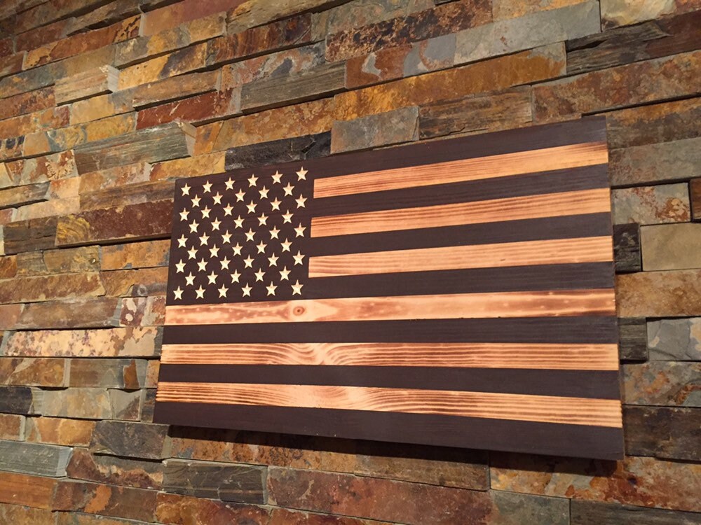 Rustic American Flag wooden Flag American Flag Rustic - Etsy