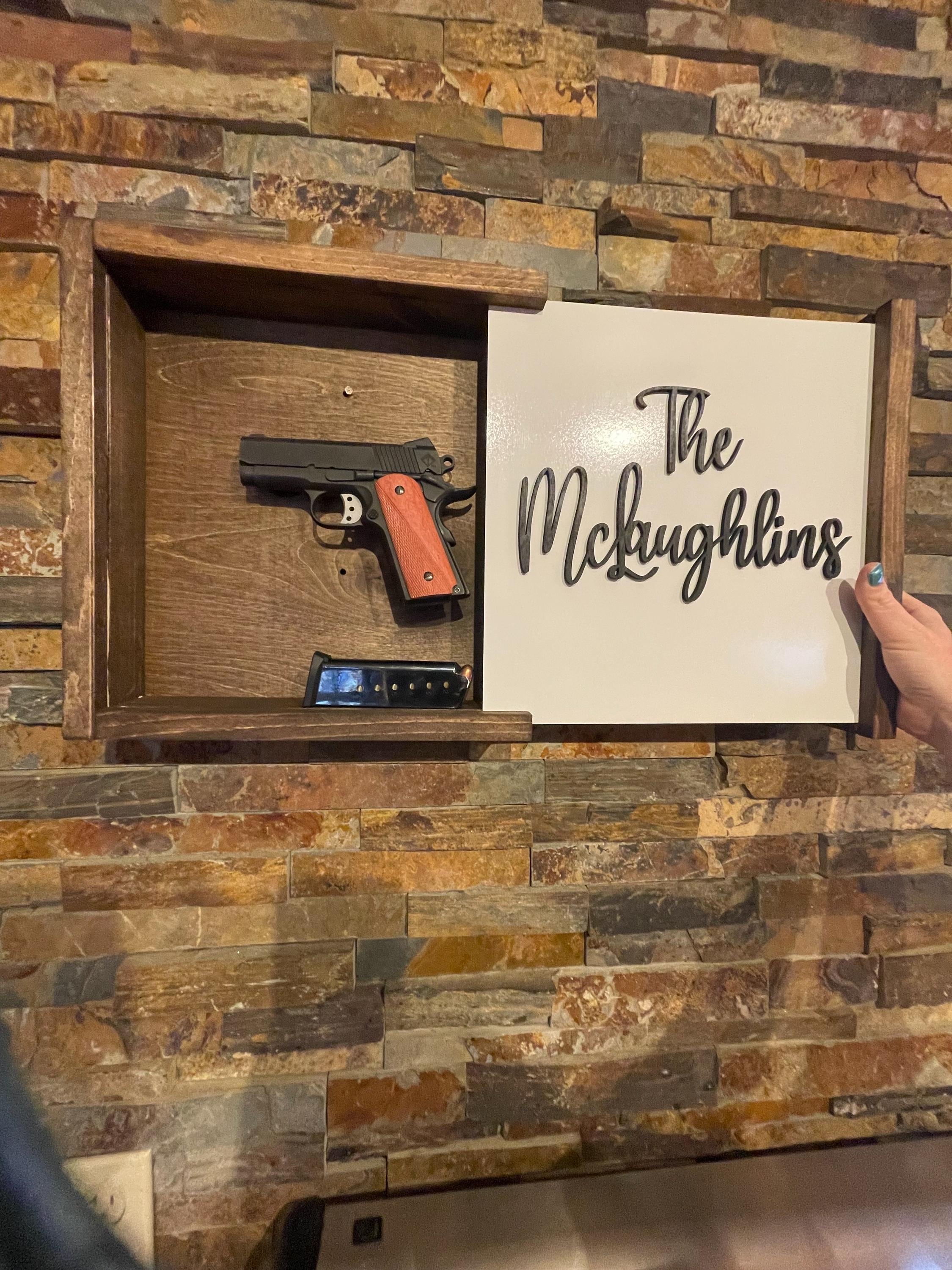 Hidden Gun Storage Box – 3D Lettering, Sliding Access - Etsy