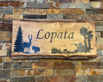 Custom Turkey Hunter Wood Sign: Personalized Hunting Decor